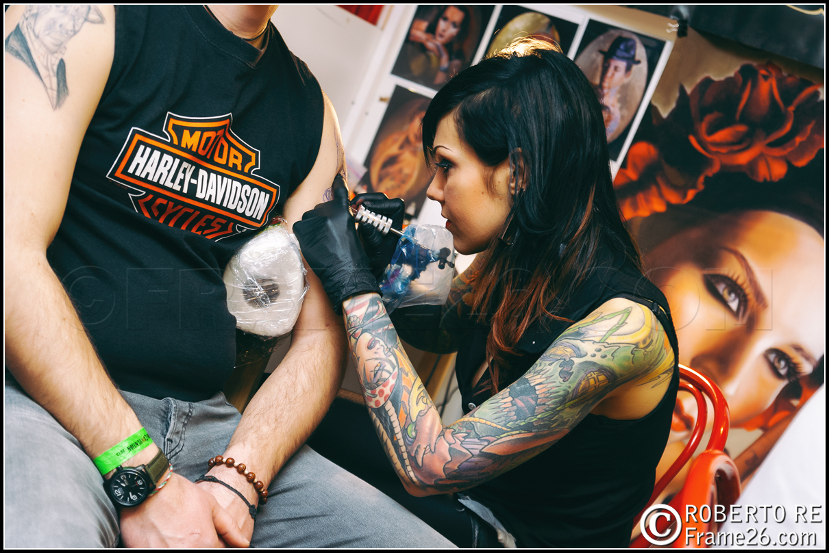 Tatuatrice al Milano Tattoo Convention