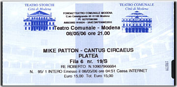 Mike Patton al Teatro di Modena