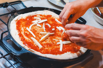 Pizza rotonda fatta in casa - Cottura in Padella #2