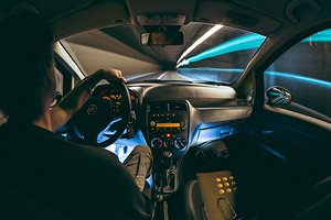 Speed E-motion - Car Drive Fisheye Tunnel