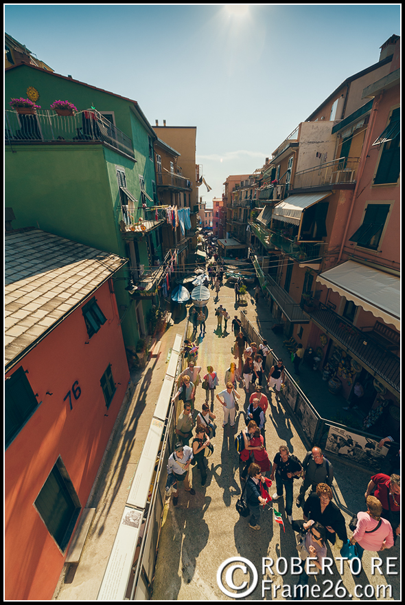Vicolo di Manarola alle Cinque Terre in Liguria