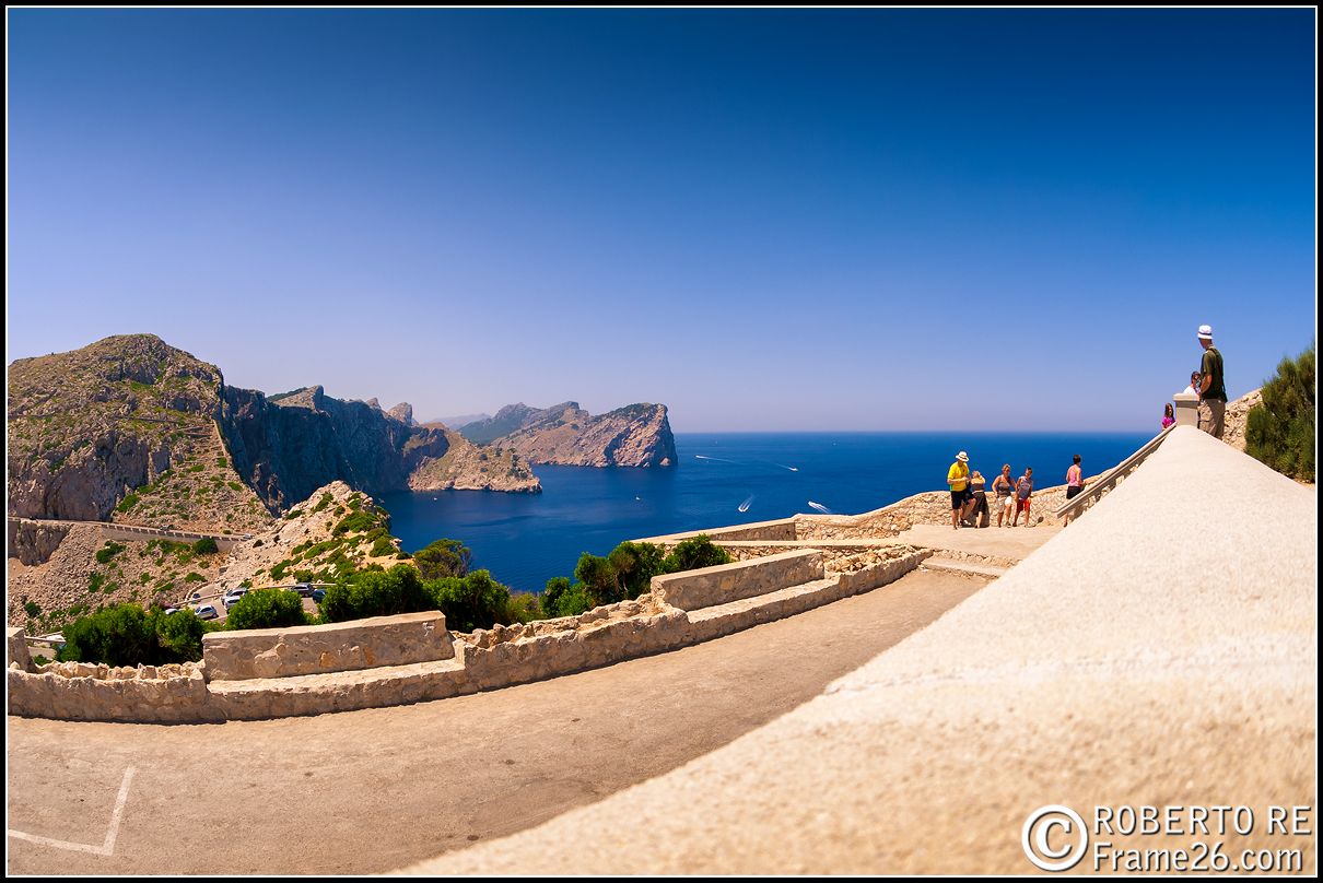 Panorama sul mare dal Faro di Formentor a Maiorca
