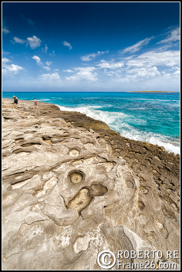 Panorama sulla costa di Punta Prima a Minorca